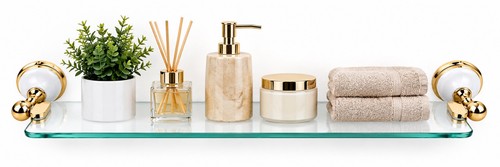 Glasablage gold weiß - glasablage|, gold/weiß|