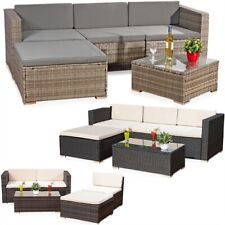 5tlg. Rattan Garten Ecksofa