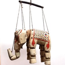 Marionette Elefant Holz massiv