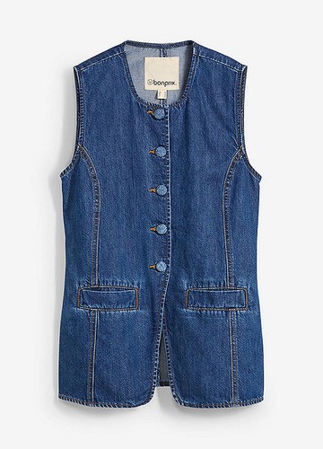 Jeansweste mit knöpfen 38 - mit,