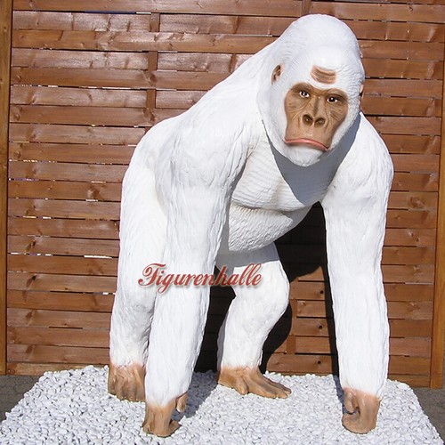 Gorilla lebensgroß weiß