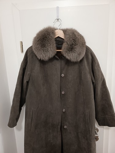 Vintage suede parka coat - suede,
