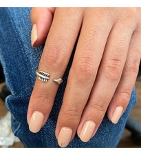 Silber Pfeil Ring größenverstellbar Stapelring Minimalistischer Ring Midi Rings