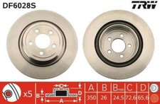 2x TRW Bremsscheibe DF6028S CHRYSLER 300C Touring DODGE CHARGER Hinterachse 