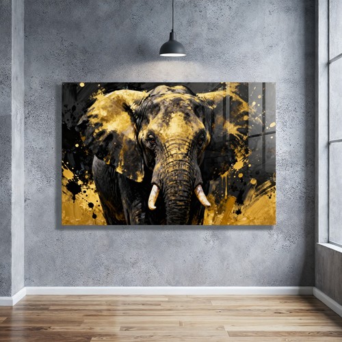Der elefant gold bild - elefant,