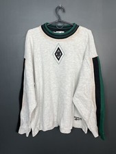 BORUSSIA MÖNCHENGLADBACH 1990er TRAINING FUSSBALL SWEATSHIRT REEBOK SHIRT