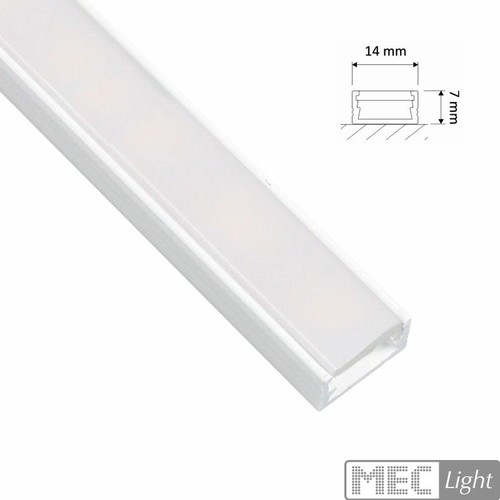 Alu profil slim - "slim", (14x7mm)