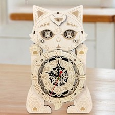 Holzpuzzle katzenuhr - 3d-holzpuzzle,,