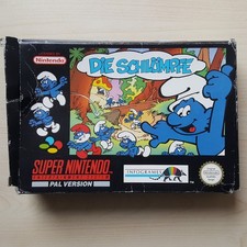 Leerverpackung Die Schlümpfe Lose Box Nur OVP SNES Super Nintendo Leer