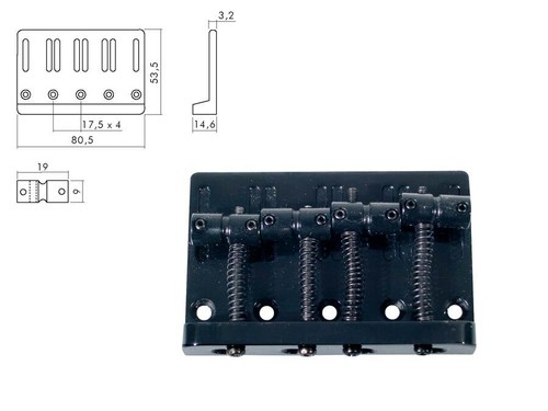 Bb204b bass bridge - bb204b, 4
