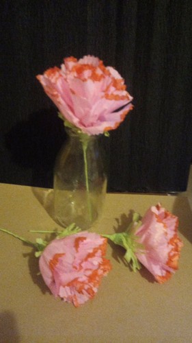 Krepp papier blumen - 20,