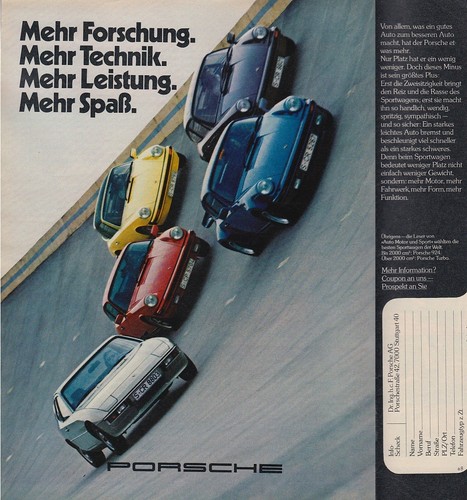 Porsche werbung reklame - werbung,