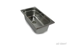 Edelstahl Spülbecken Camping Spüle Waschbecken 325x176x100 mm + Ablauf Wohnmobil