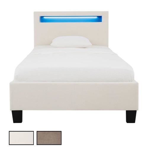 Polsterbett 90x200 mit led - cm,