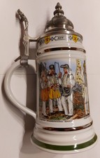 Freistaat Sachsen 2 Bierkrüge Tag der Sachsen Freiberger Porzellan