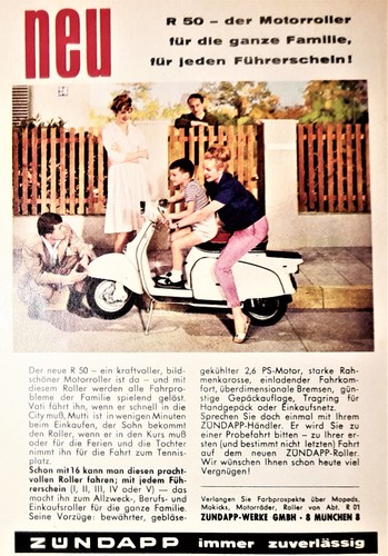 Roller r50 zündapp werbung - roller,