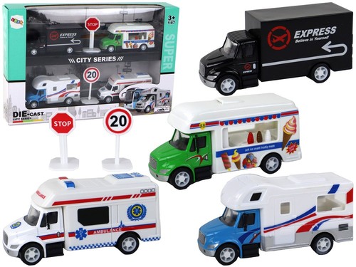 Set autos tourist camper - autos,