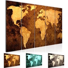 Wandbilder Set Weltkarte XXL