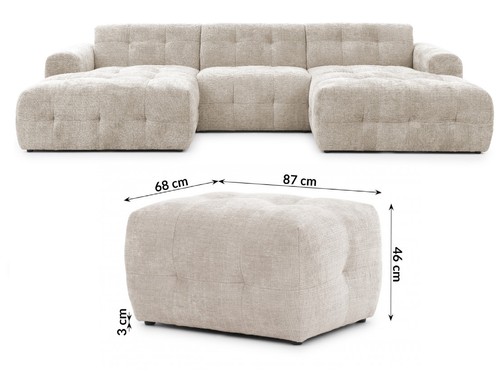 Wohnlandschaft ecksofa xxl - ecksofa,