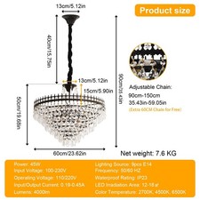 Luxus Kristall Kronleuchter