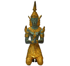 Bronze Skulptur Thai Buddha Willkommensgeste Thailand um 1970 Höhe 18 cm 502 g