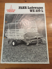 Prospekt Deutz Fahr Ladewagen WE 320 L Broschüre  Traktor Schlepper E