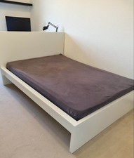 IKEA MALM Bett 140x200 weiß hoch; inkl. Lattenrost & Matraze