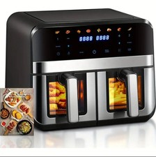 9L Dual Airfryer mit Sichtfeld Heißluftfritteuse