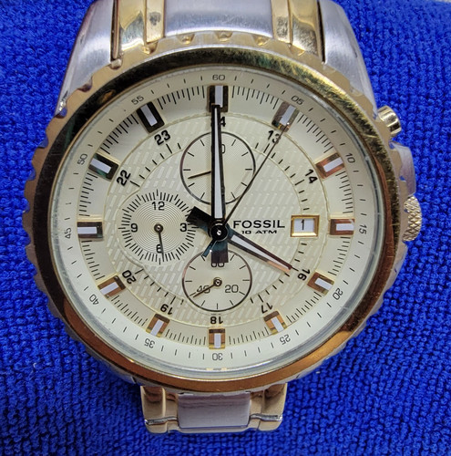 Fossil blue chronograph watch - blue,