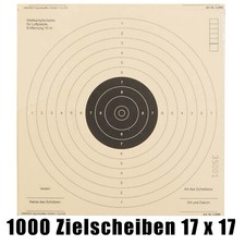 1000  Luftpistolenscheiben 17x17 Umarex Zielscheiben  ISSF-Standard