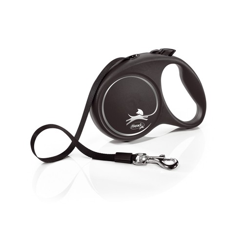 Flexi black design hundeleine - flexi,