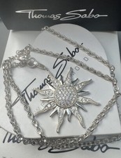 Thomas Sabo Luxus Kette Massiv & Riesen Sonne ☀️ Charm Anhänger Neu Rarität 