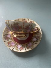 Hertel Jacob, Bavaria, Germany.Mokkatasse und Untertase Gold schönes Porzellan 