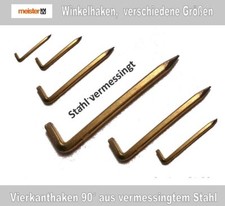 Stahlhaken Wandhaken Bilderhaken Konsolhaken vermessingt, verschiedene Größen