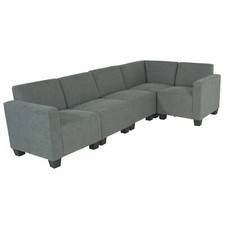 B-Ware Modular Sofa-System Couch-Garnitur Lyon 5, Stoff/Textil grau