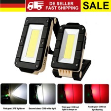 COB LED Akku Strahler Arbeitsleuchte Baustrahler Handlampe Magnet Taschenlampe