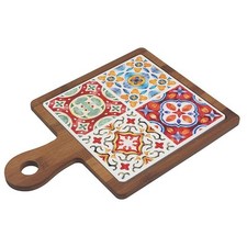 Breites Käsebrett Toskana Boho Stil mediterran Wurstwaren Serviertablett