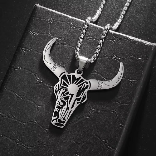 Herrenkette edelstahl longhorn - herrenkette,