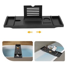 Badewannenablage Bambus-holz Badewannentablett Erweiterbares Badewannenregal