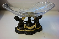 SCHWERE*GLASSCHALE MIT BRONZE