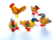 Hahn Ente Enten DDR Spielzeug Tierfiguren Bauernhof Figuren Plastik Modell Tier