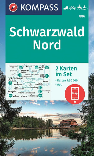 Kompass wanderkarten set 886 - kompass, wanderkarten-set