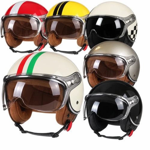 Motorradhelm jet vintage retro - motorradhelm,