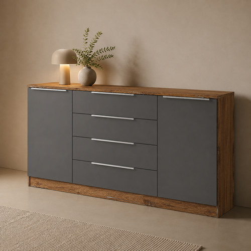 Sideboard 166cm weiß - sideboard,