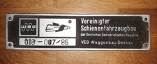 Großes Waggonschild SVB