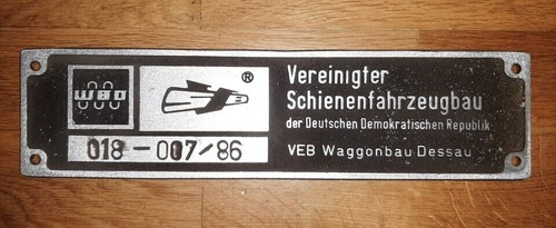 Großes waggonschild svb - großes,