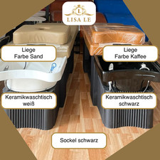 Head Spa-Wellnessliege 2 mit Keramik-Waschtisch - viele Farbkombinationen!