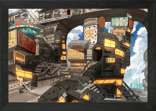 Anime stadtbild mit - anime,