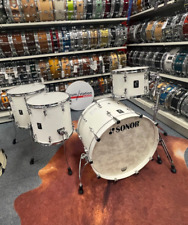 Sonor SQ1 Shellset in "Satin Pure White"  -  24", 13", 16", 18"