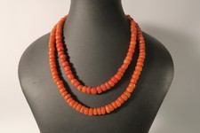 Alte Glasperlen rot Koralle Imitat GS93 10-11mm Coral imitation African Beads